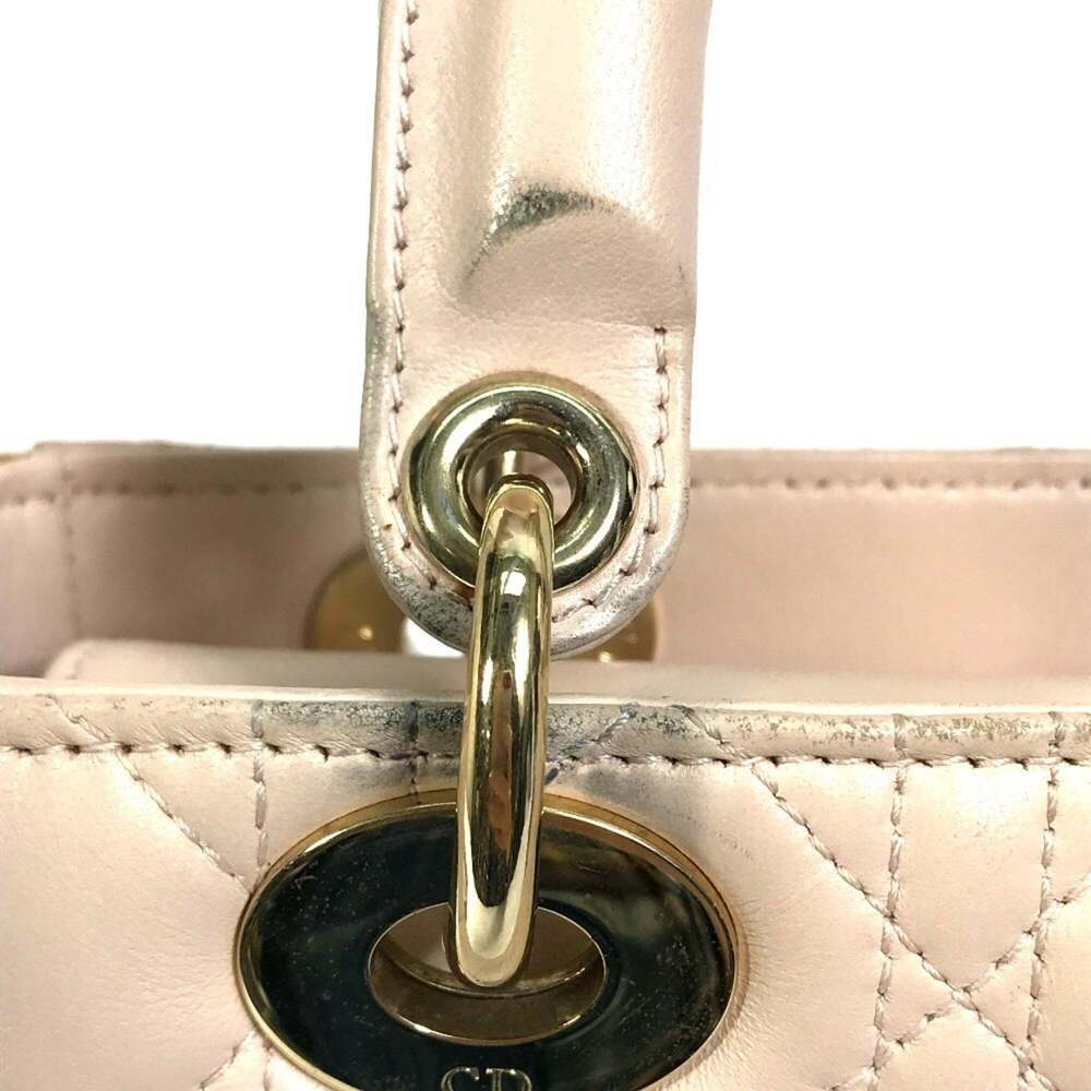 CHRISTIAN DIOR Cream Leather Shoulder Bag - Picture 14 of 16